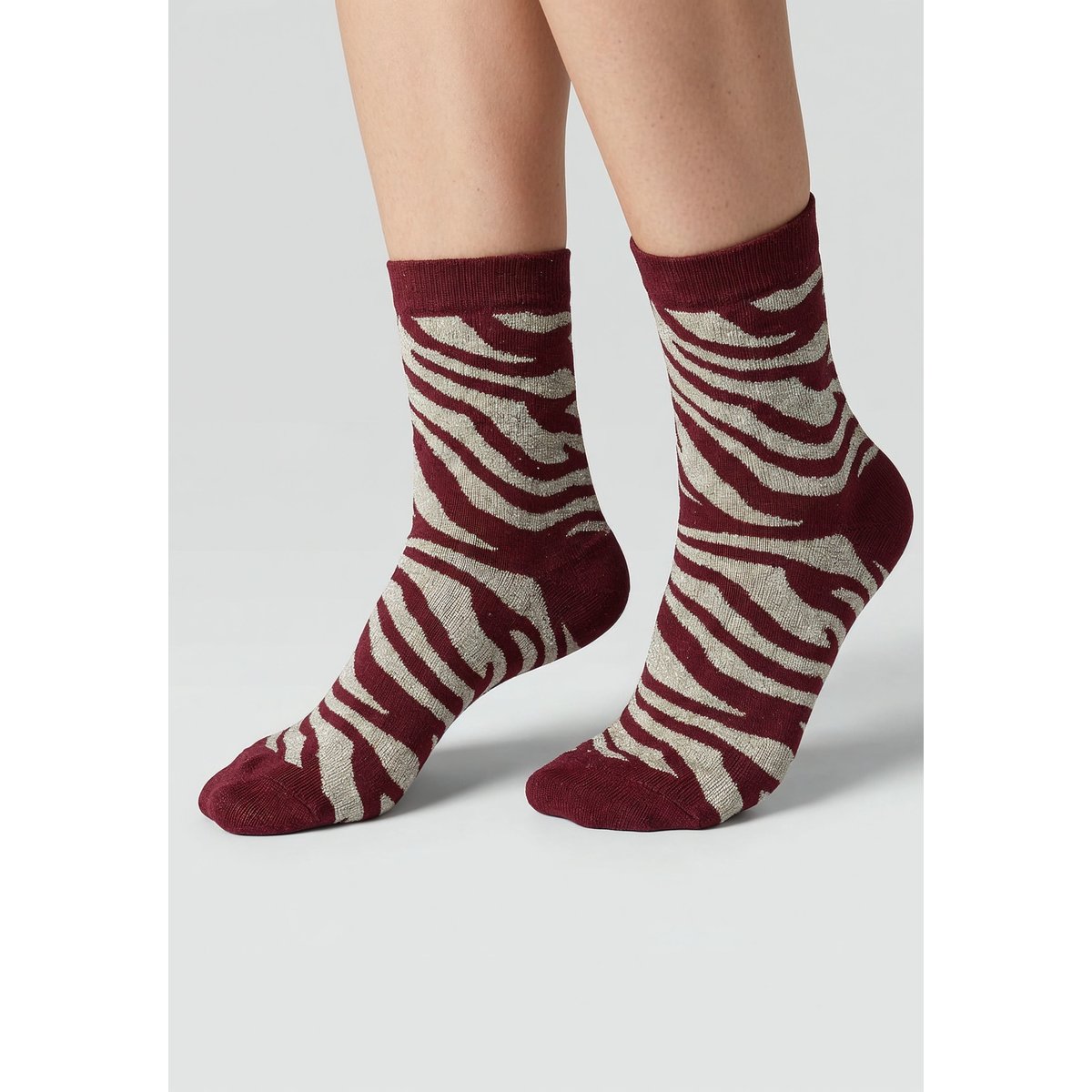 Chaussettes femme motif zèbre ZEBRA ruby, DEELUXE
