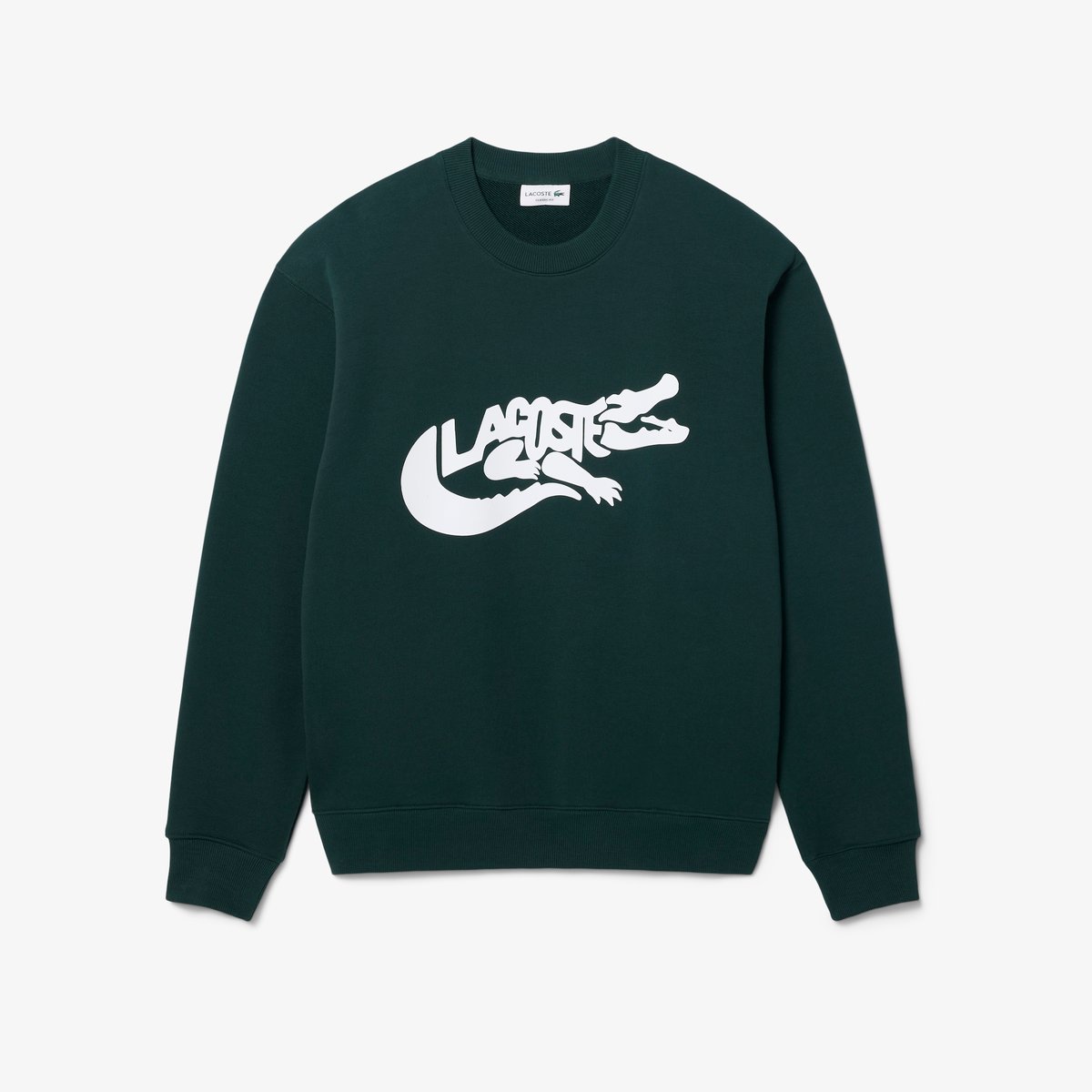 Sweatshirt coton fabriqué en France vert-yzp, LACOSTE