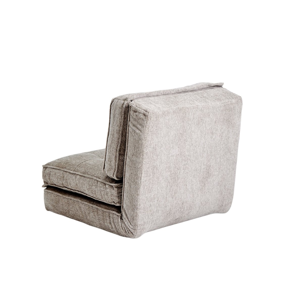 Fauteuil chauffeuse convertible en tissu, BRAGA gris, NORDLYS