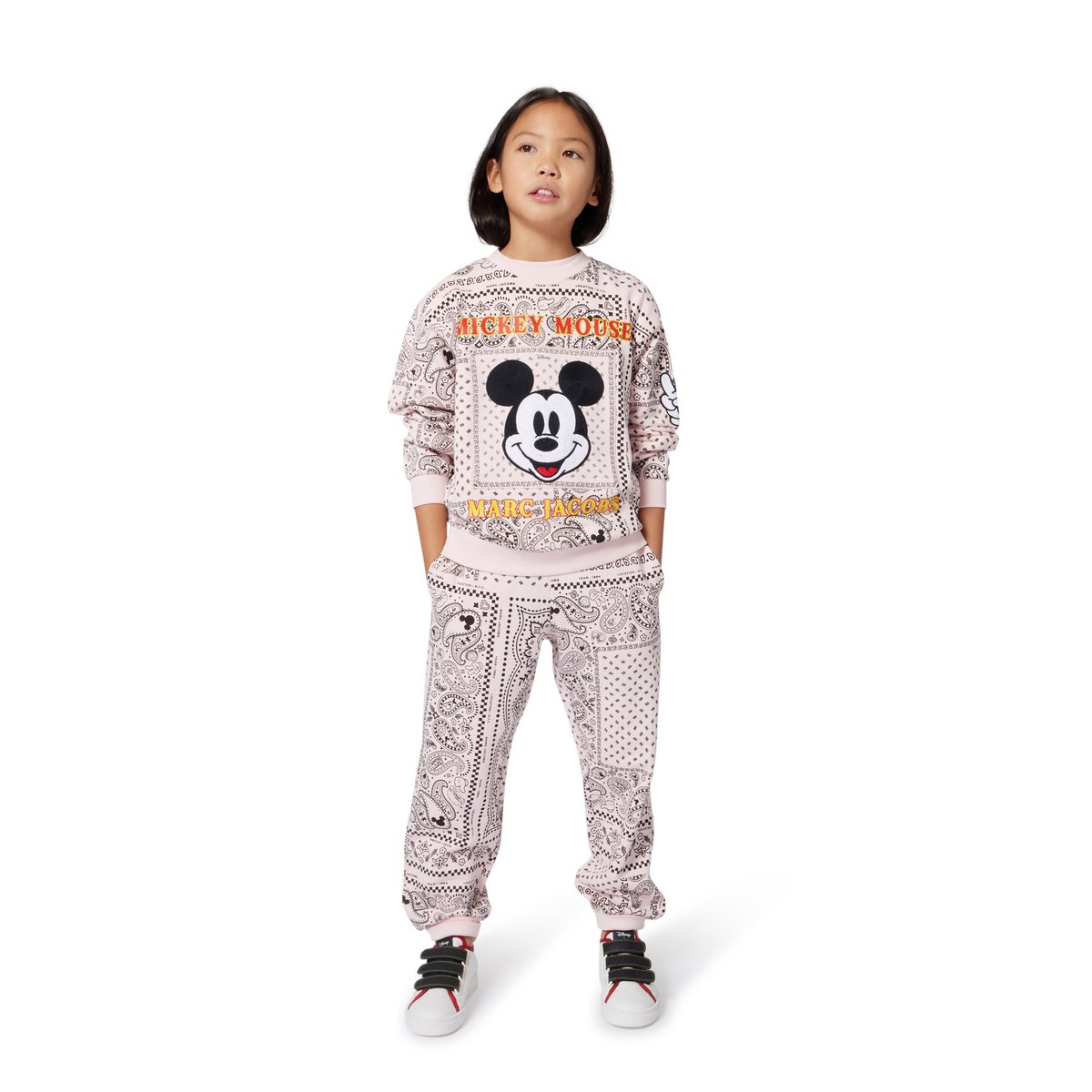 Sweat en polaire de coton rosee, MARC JACOBS