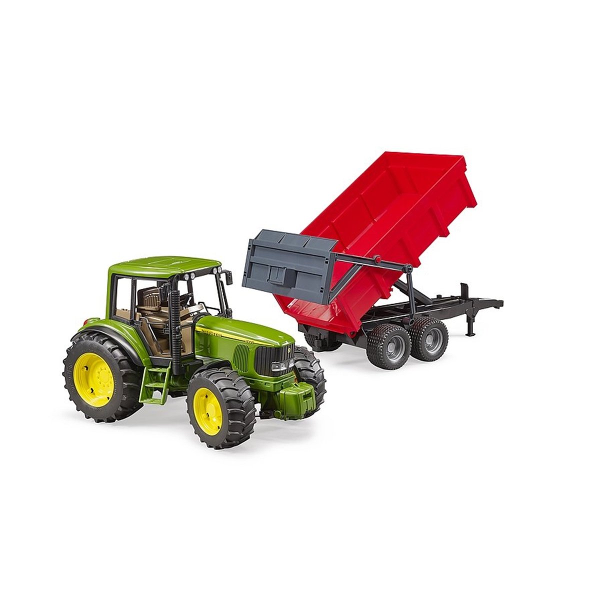 John Deere 6920 avec remorque à benne basculante multicolore, BRUDER