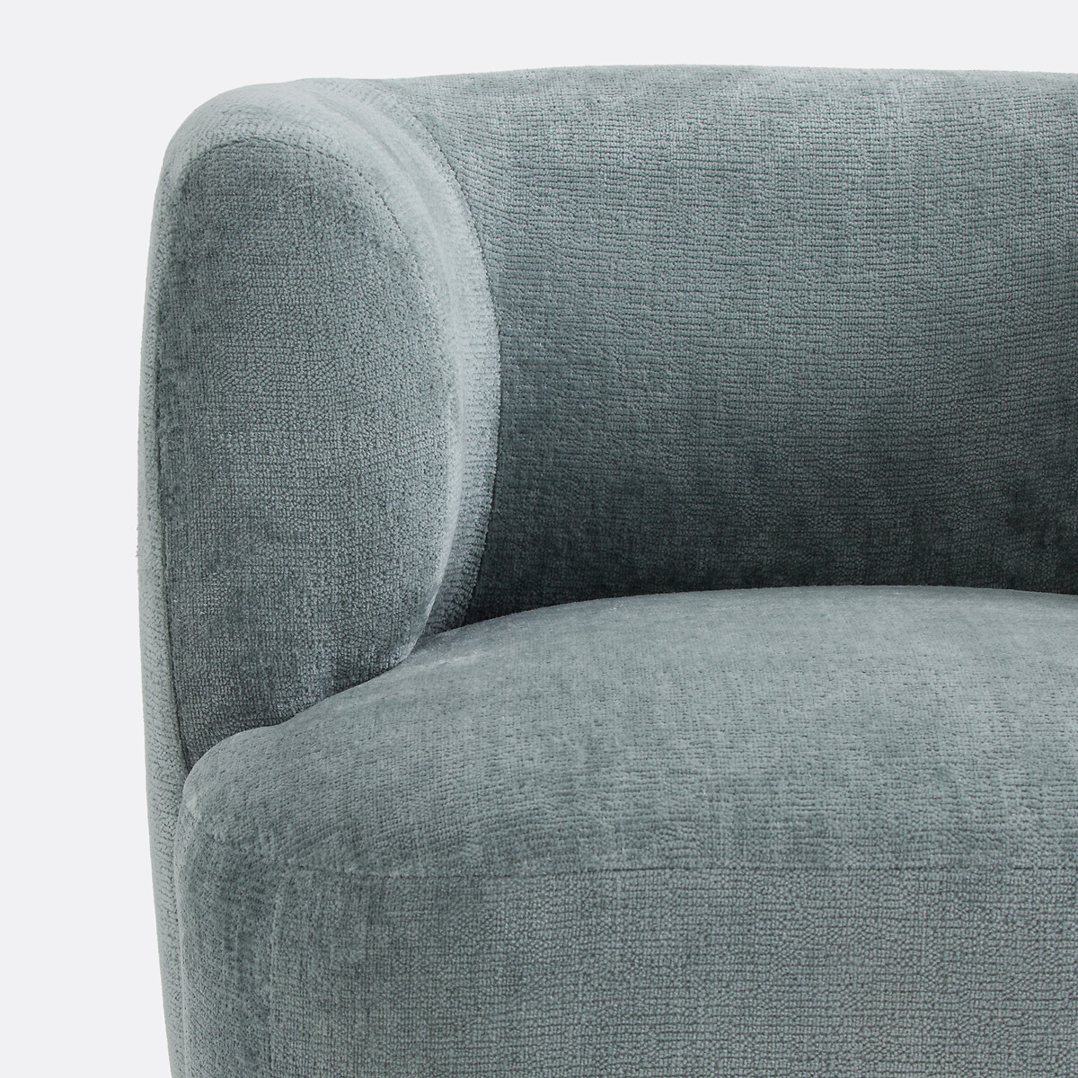 Sillón de terciopelo, Nidou azul liso, LA REDOUTE INTERIEURS