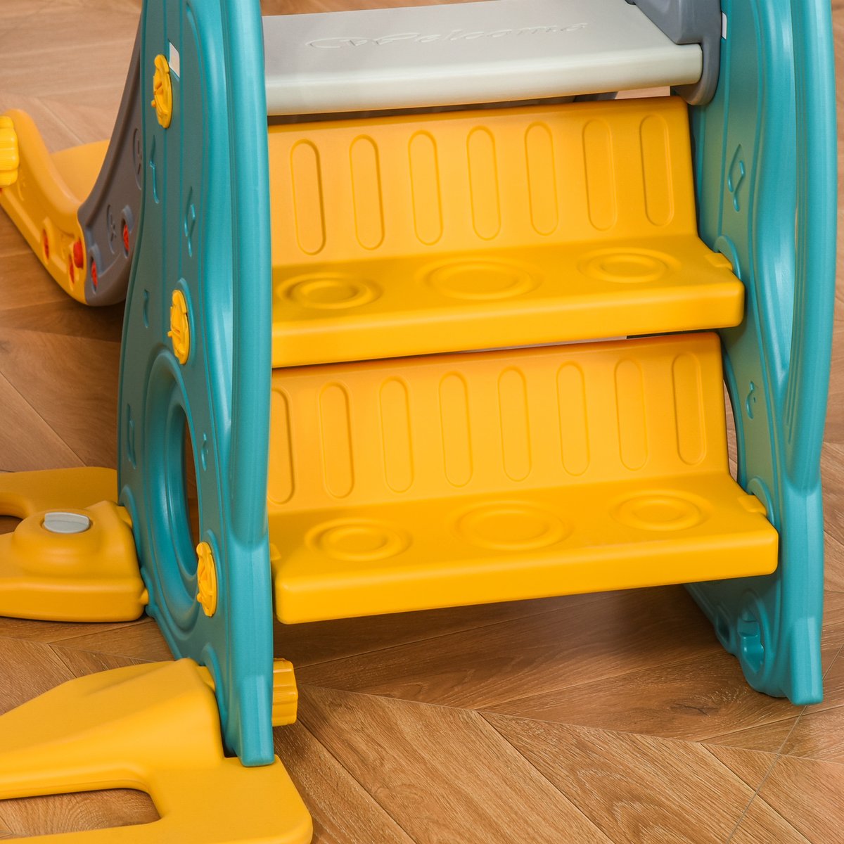 Combinaison balançoire-toboggan pour enfants bleu, HOMCOM