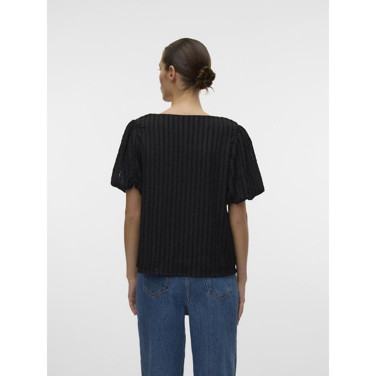 Top Plissé noire - black, VERO MODA