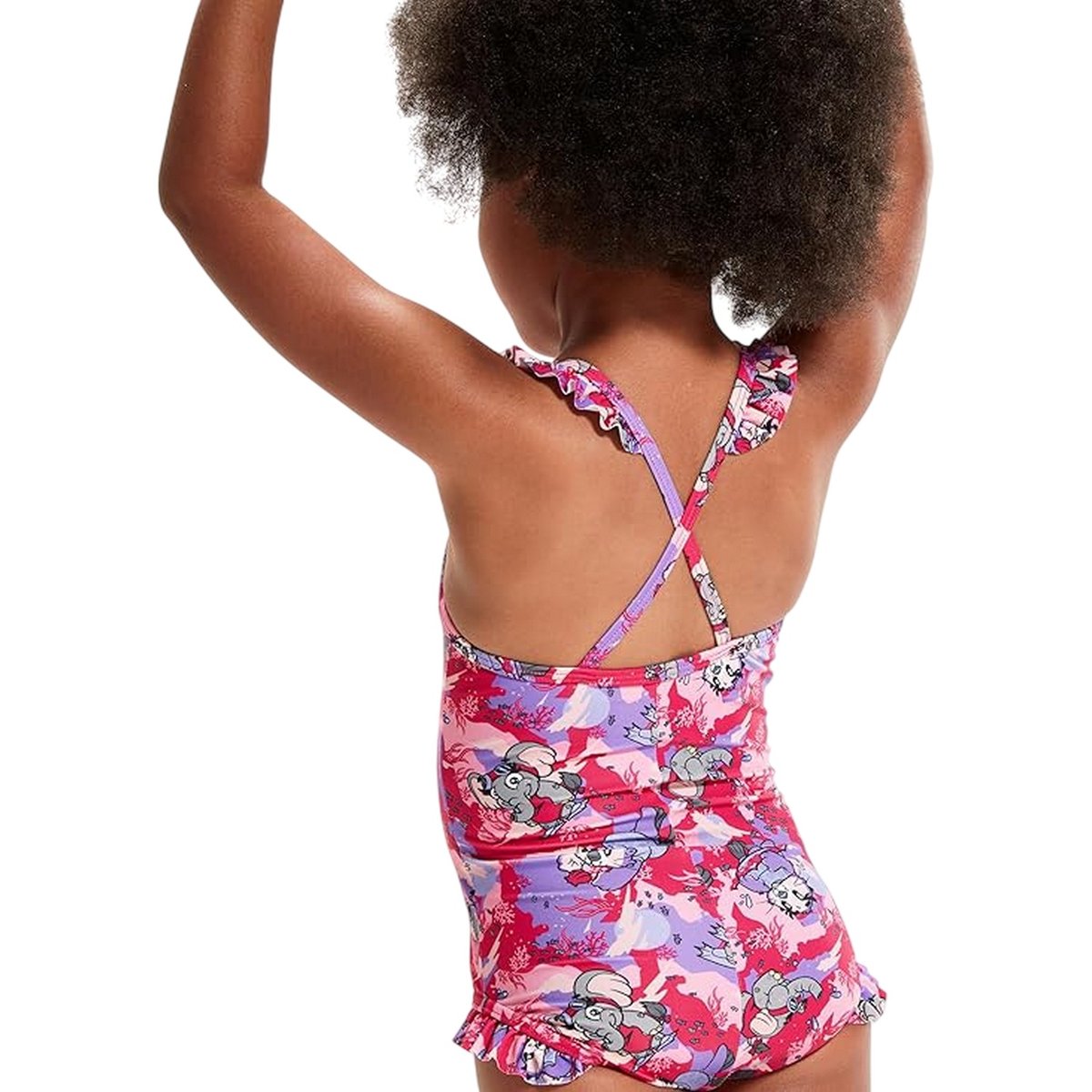 Maillot de bain 1 pièce motif/style animaux rose, SPEEDO