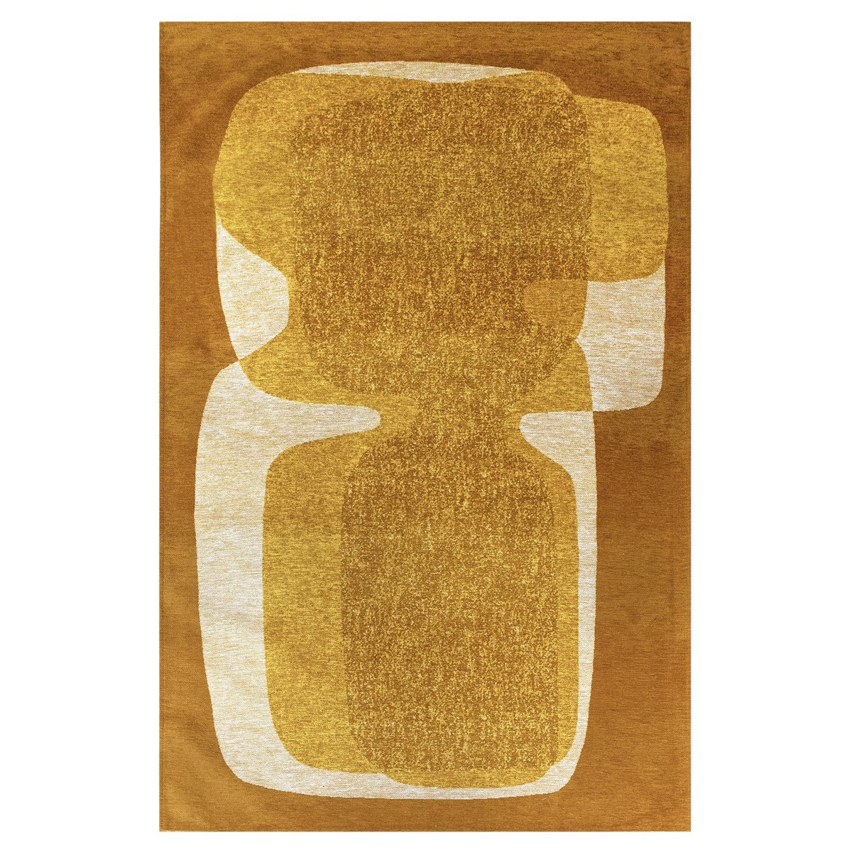 Tapis salon et chambre moderne tissé plat TOUC TOUC marron, NOVATREND