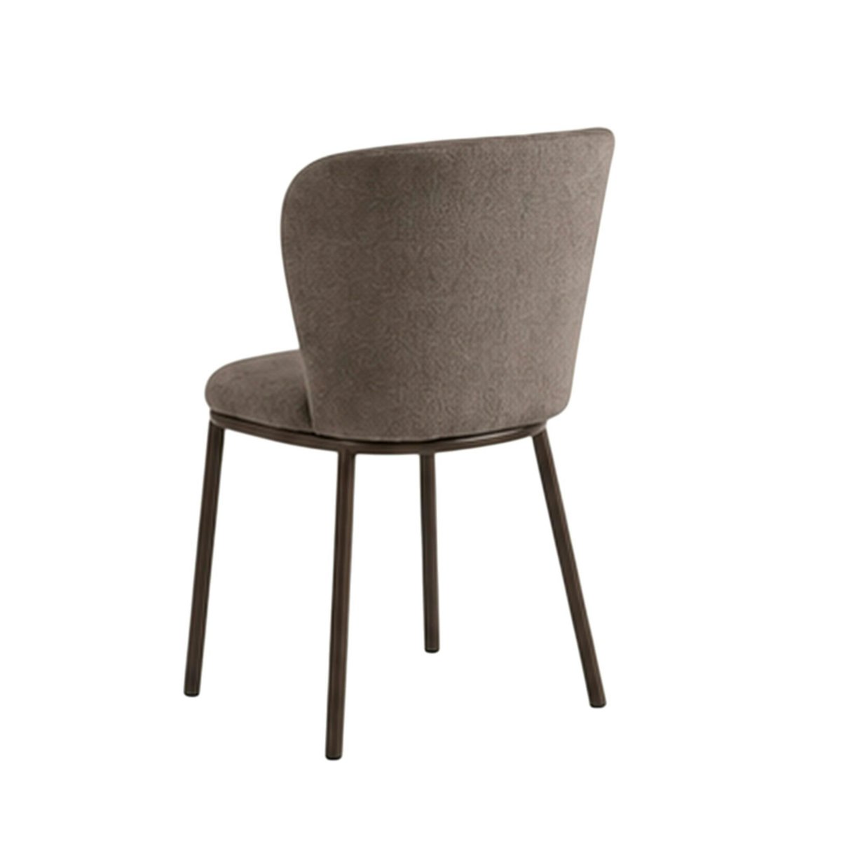 Chaise en tissu, dossier courbe (lot de 2) AUREN marron, PIER IMPORT