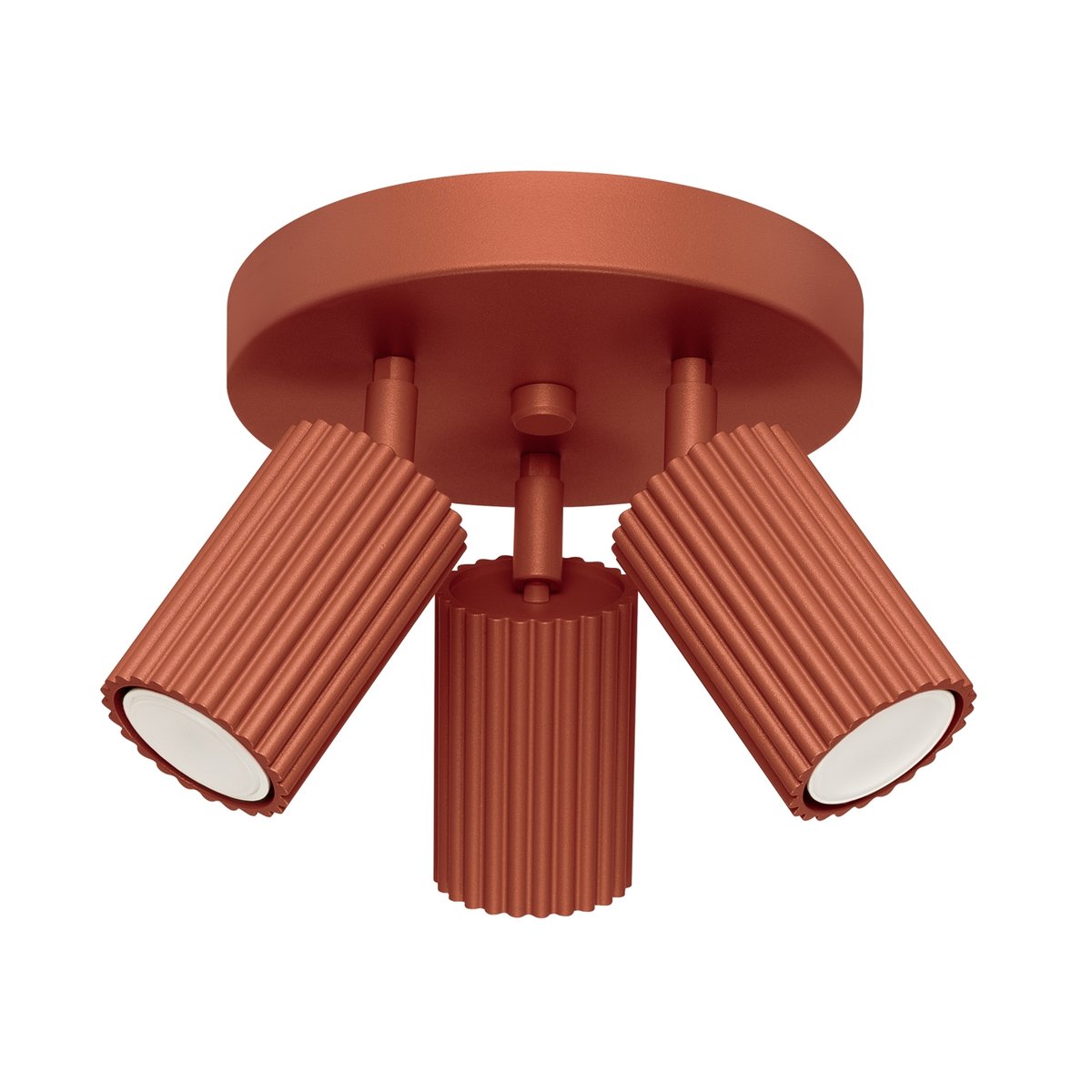 Plafonnier Aluminium Ocre Rouge GU10 3 Karbon rouge, EDEN