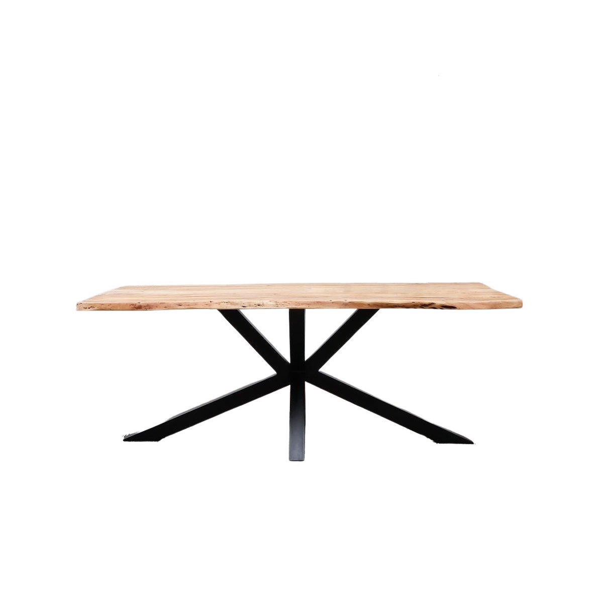 Table à manger bois massif, TWIST marron clair, BOBOCHIC