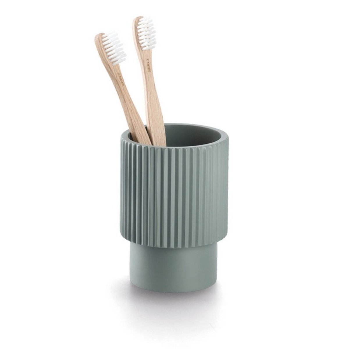 Gobelet brosses à dents design vert olive, ZELLER PRESENT