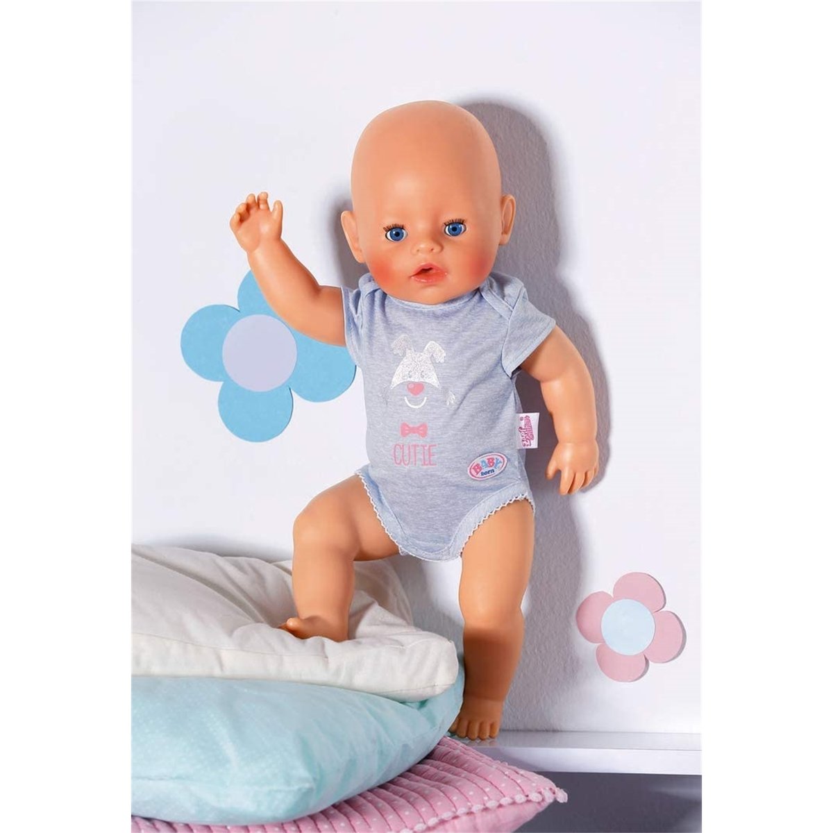 Baby Born Vêtements pour poupée 43 cm Body gris gris, ZAPF CREATION