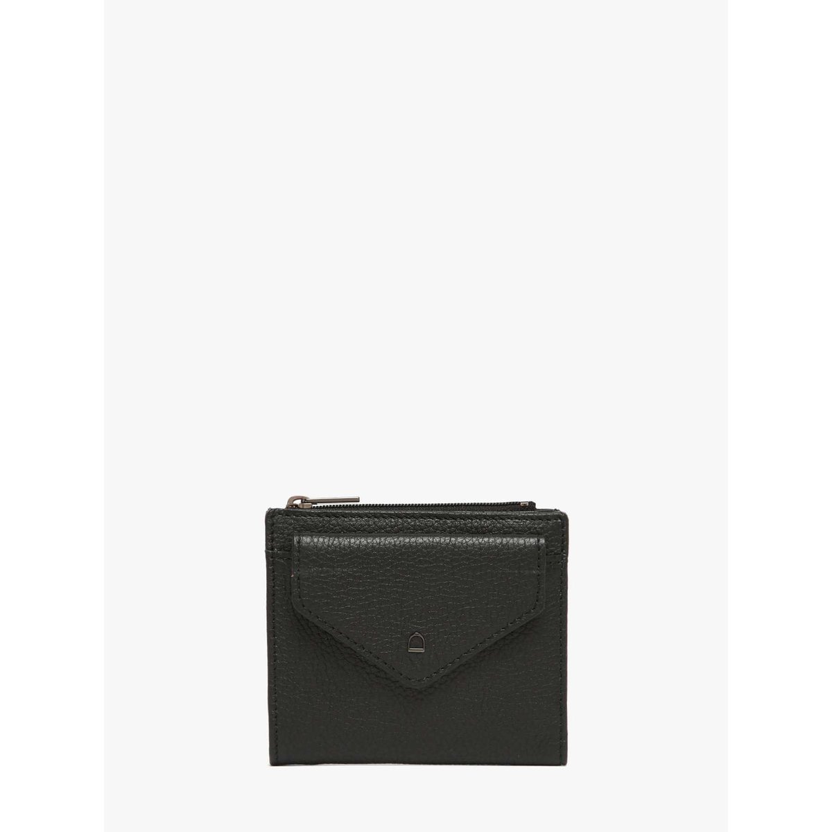 Porte-monnaie Madras cuir noir, ETRIER