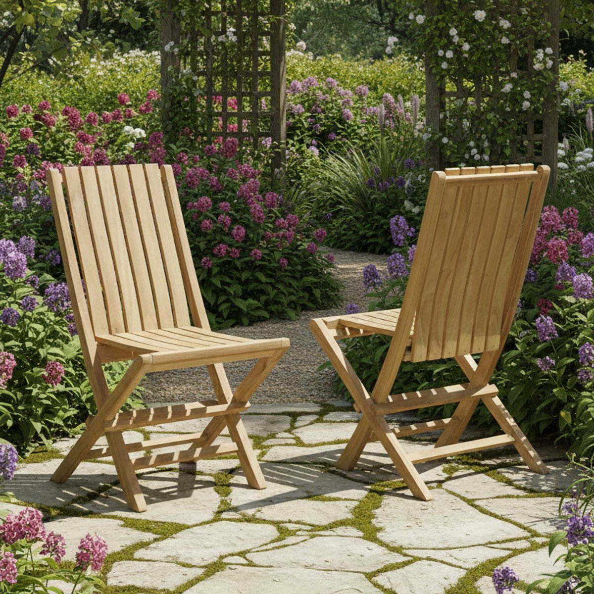 Salon de jardin teck massif Cancun, 10 places naturel, TECK ATTITUDE