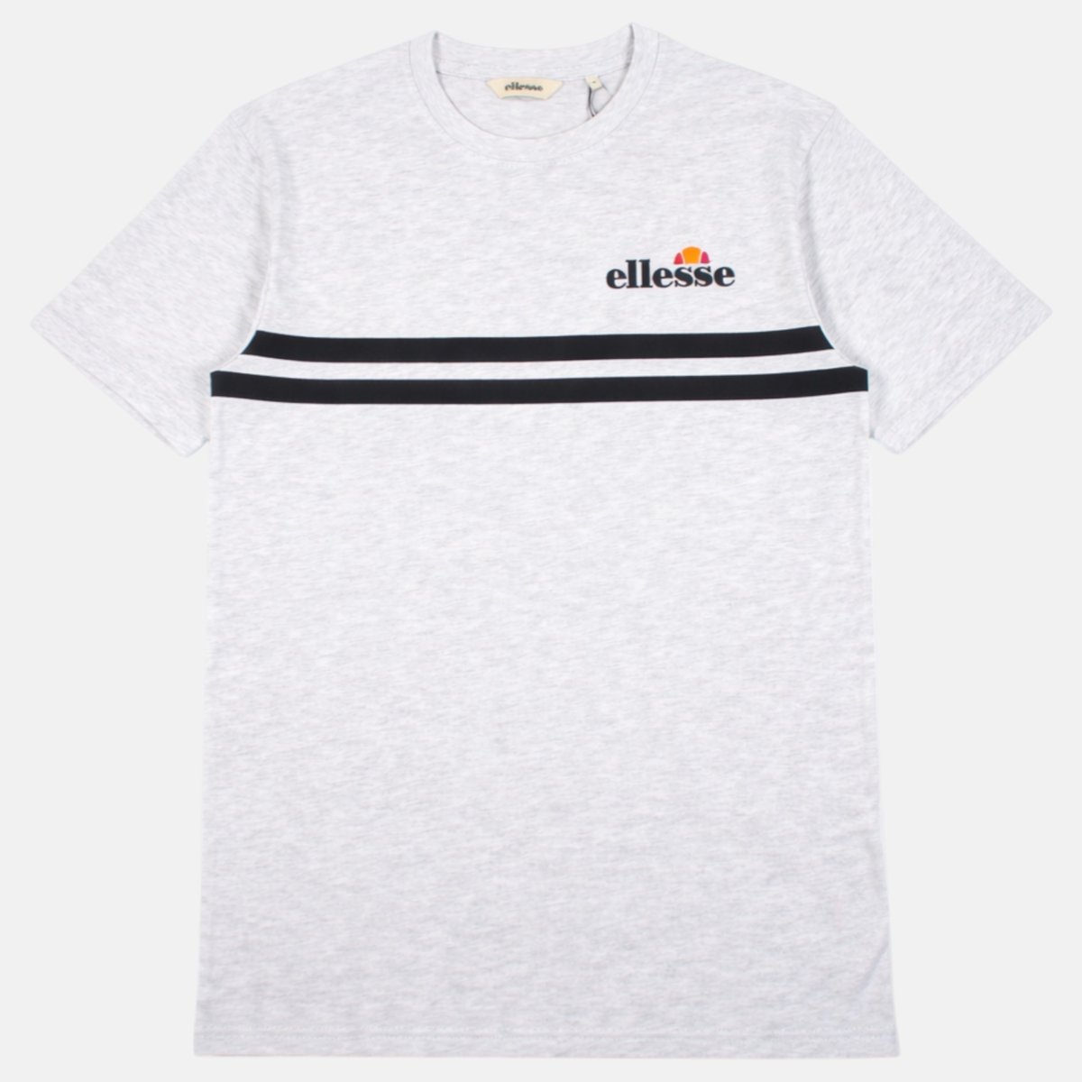 T-shirt manches courtes à rayures, col rond DAILY blanc, ELLESSE