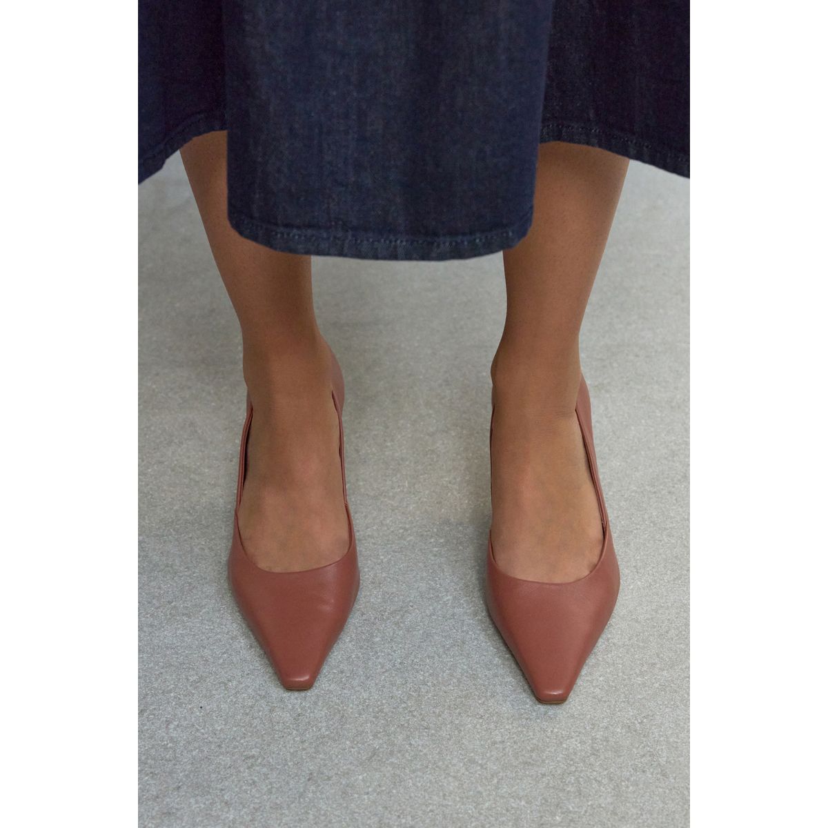 Escarpins pointus en cuir forever comfort® rose, NEXT