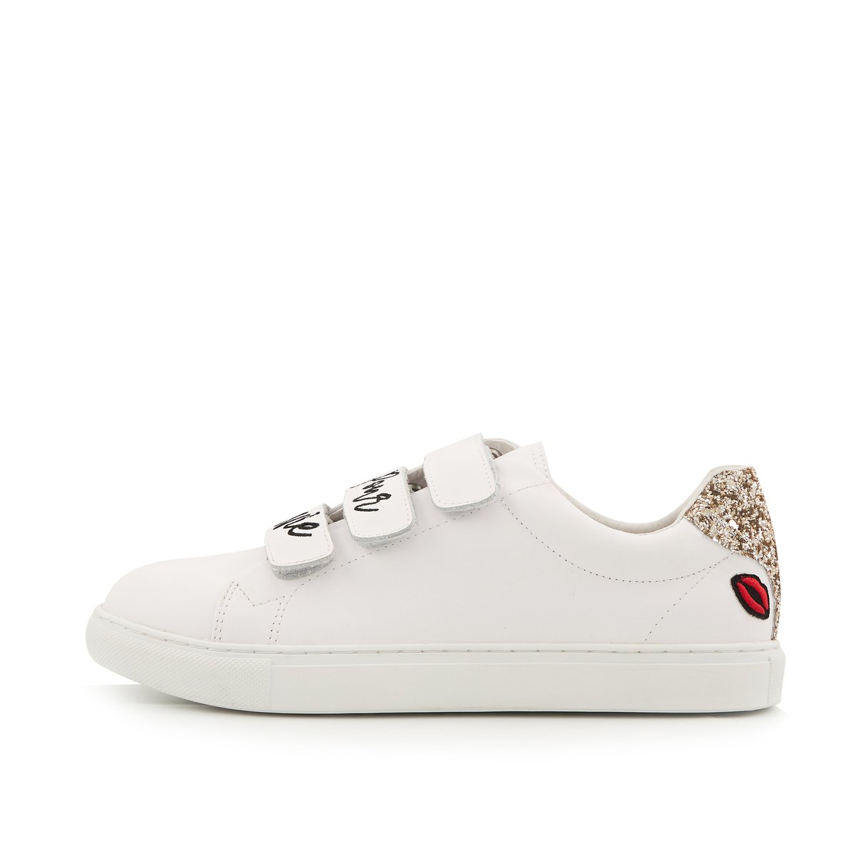 Baskets En Cuir Edith Pour La Vie blanc, BONS BAISERS