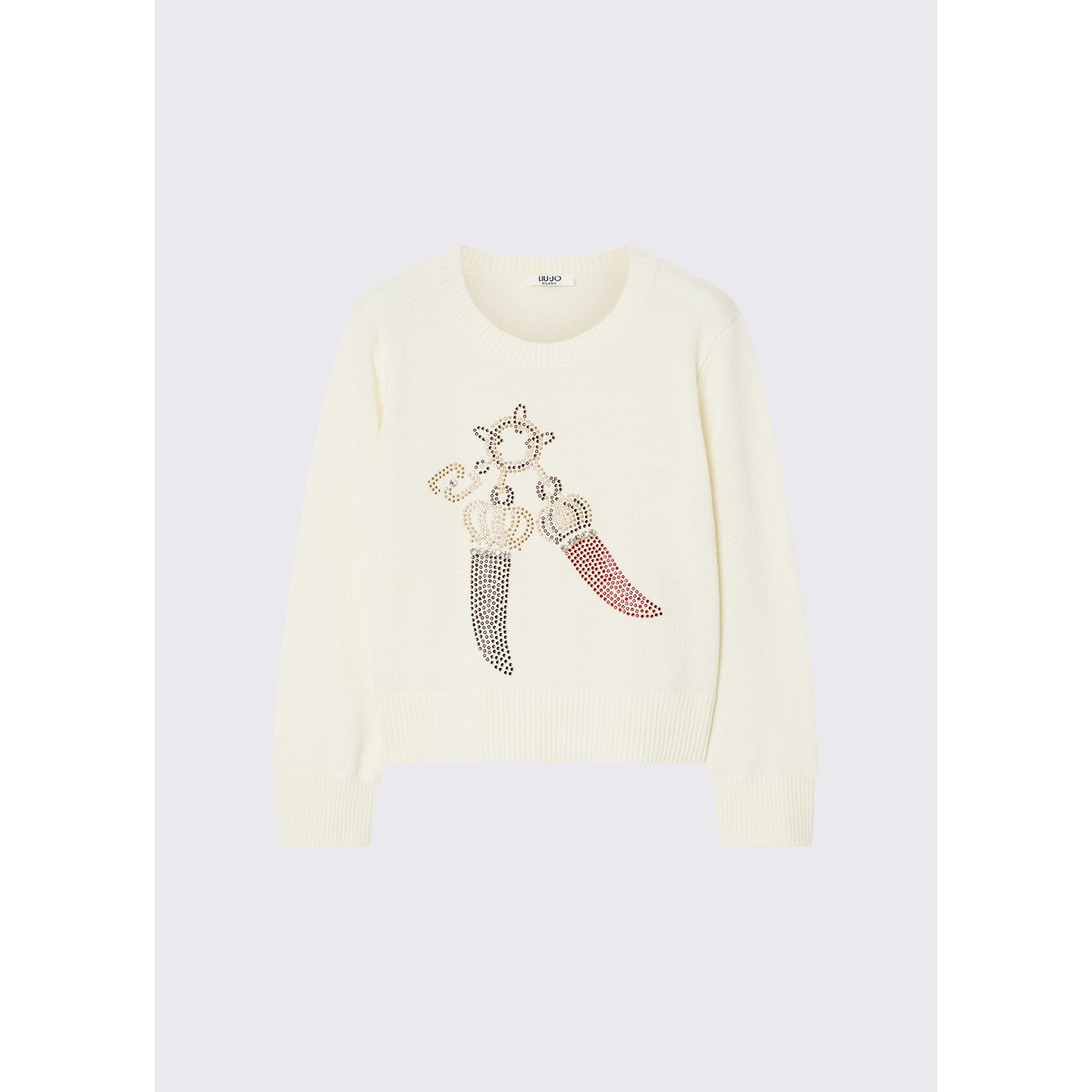 Maille en laine jacquard blanc, LIU JO