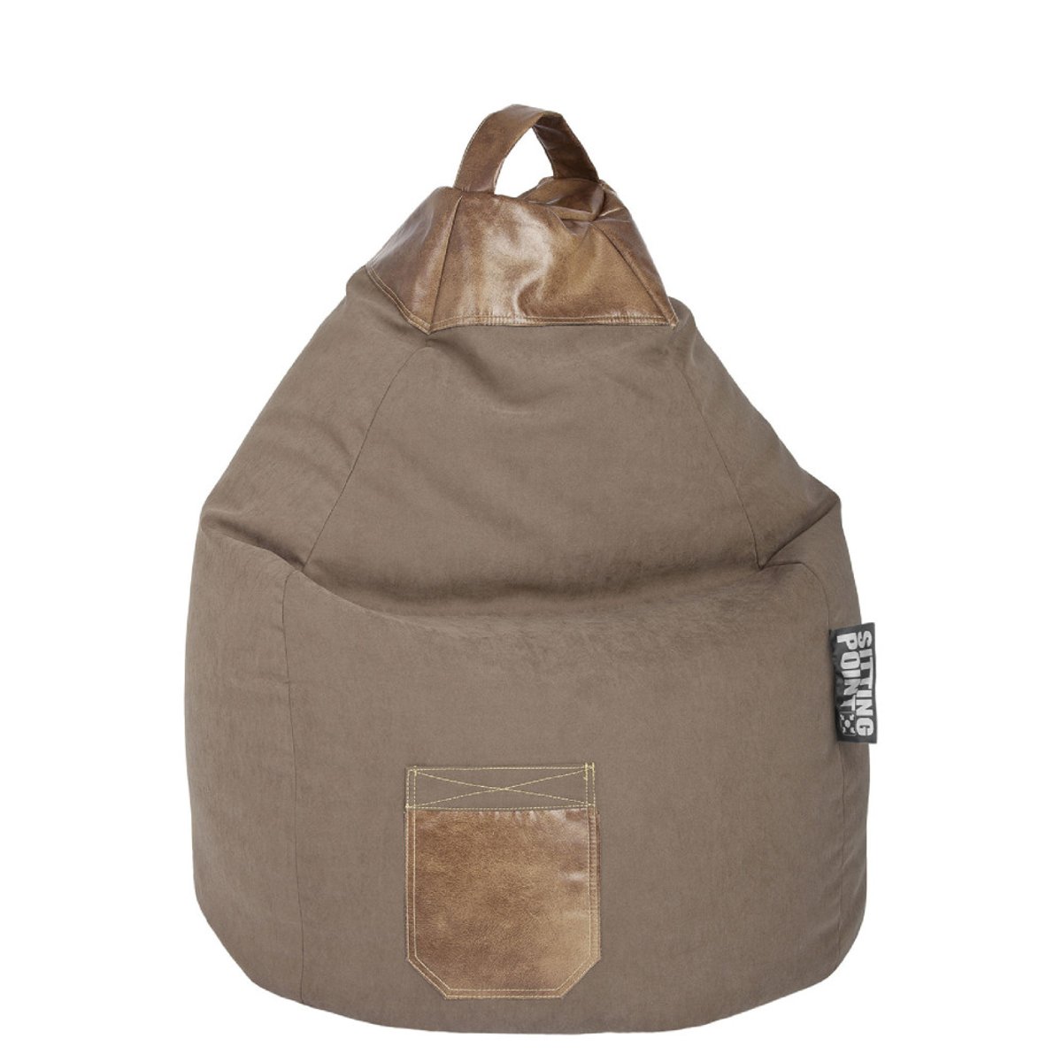 Pouf poire JAMIE XL chocolat, SITTING POINT
