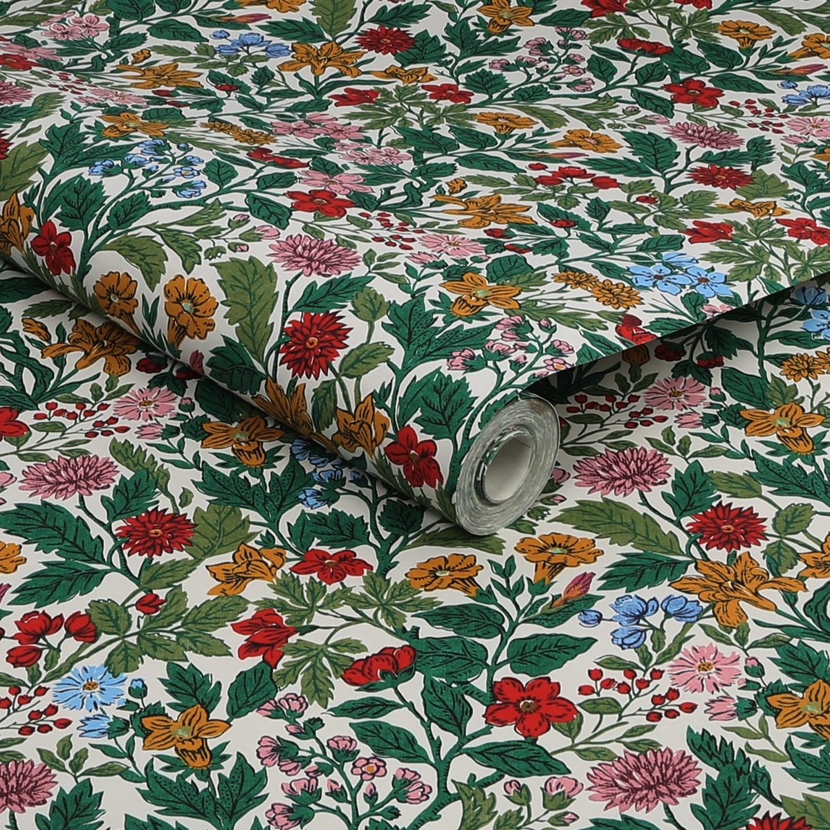 Papier peint Liberty fleuri d'un jour de printemps multicolore, JOULES