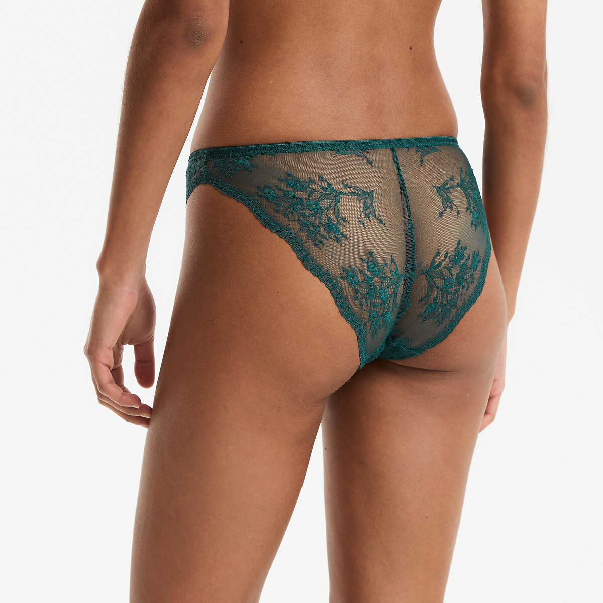 Ysandre Signature Lace Knickers pine green, LA REDOUTE COLLECTIONS