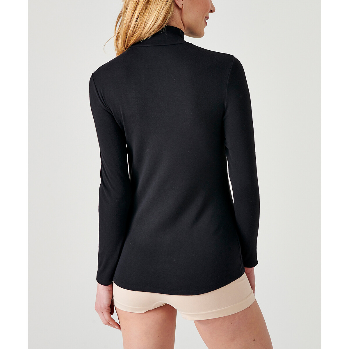 T-Shirt met lange mouwen Thermolactyl Warmtegraad 4 zwart, DAMART