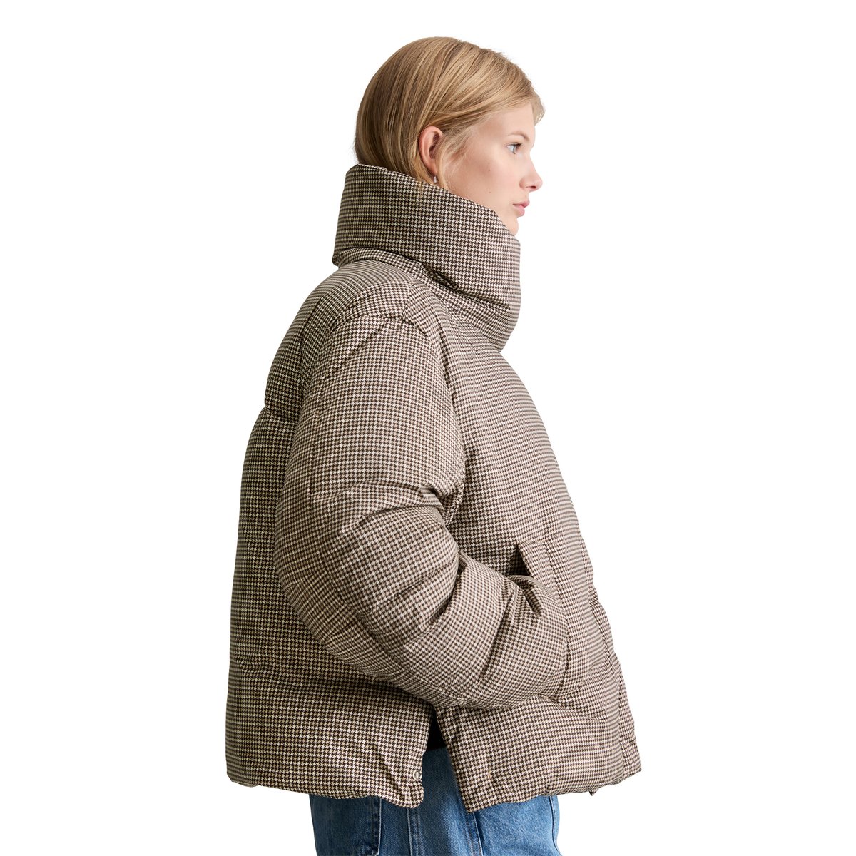 Veste matelassée à motifs, coupe classique avec une surface hydrofuge marron, MARC O’POLO DENIM