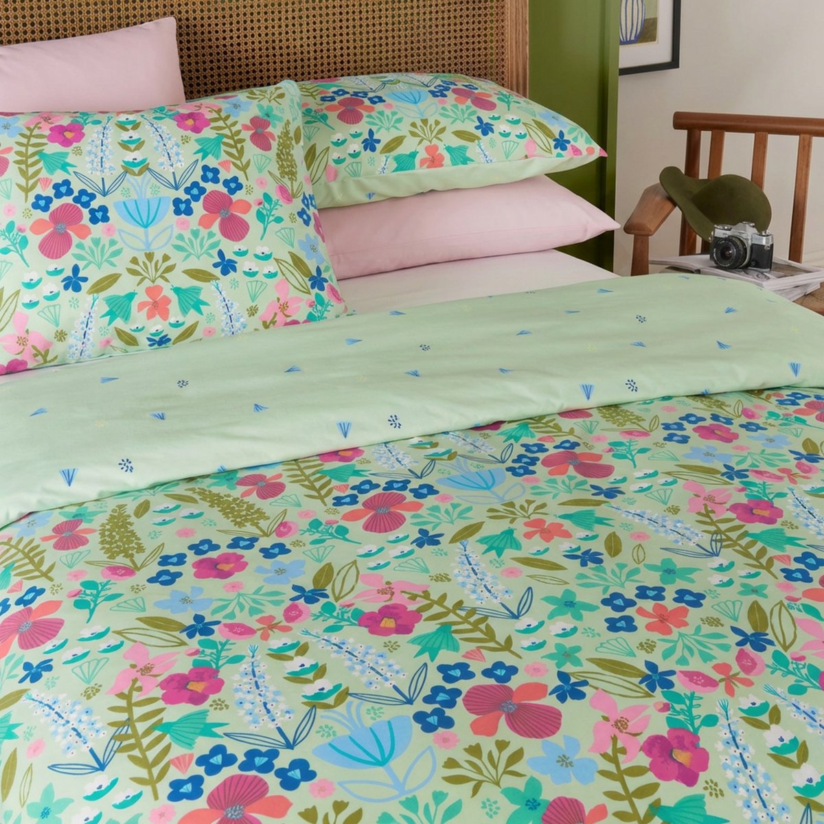 Parure de lit en Percale de Coton Playfull - KATE MERRITT vert, EDEN