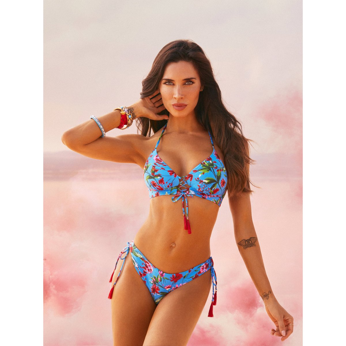 Haut maillot de bain triangle préformé Amalfi bleu turquoise, SELMARK MARE