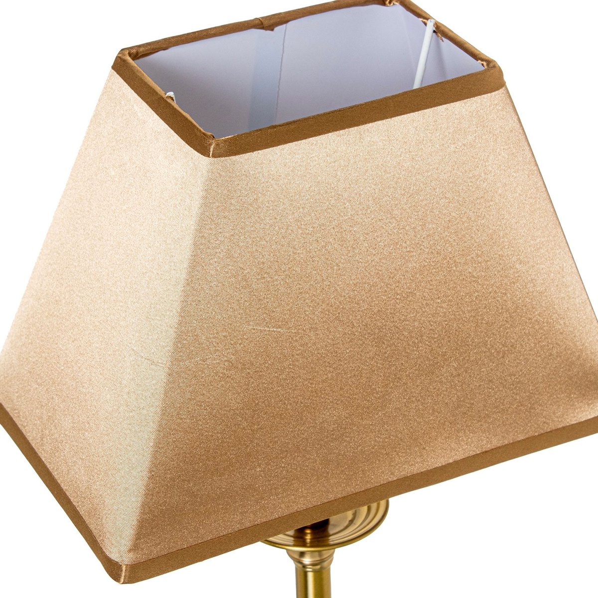 Lampe à poser classique métal doré et abat-jour beige 22x14x48cm doré, WADIGA