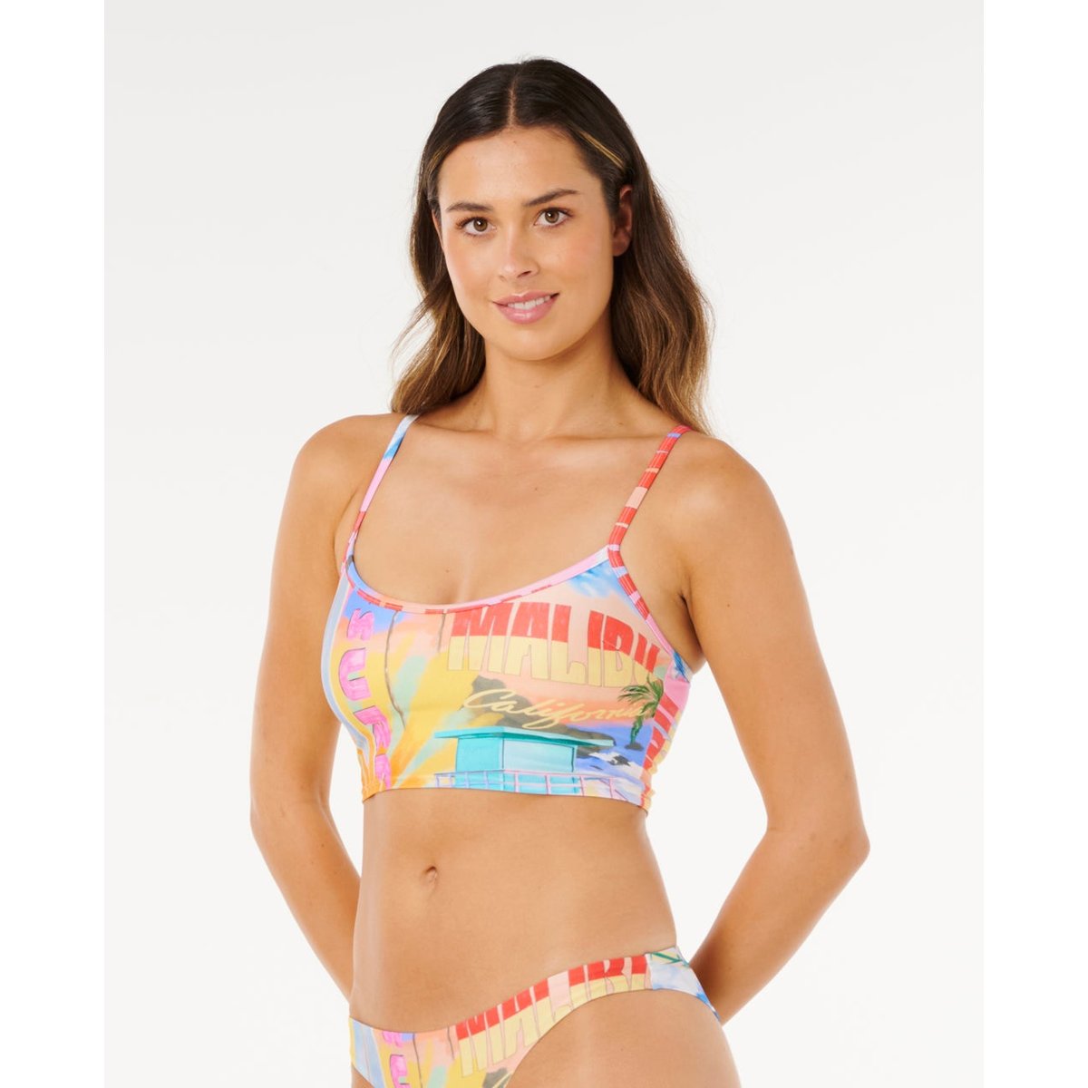 Haut de maillot de bain tank multi-fit Hotel Malibu multicolore, RIP CURL