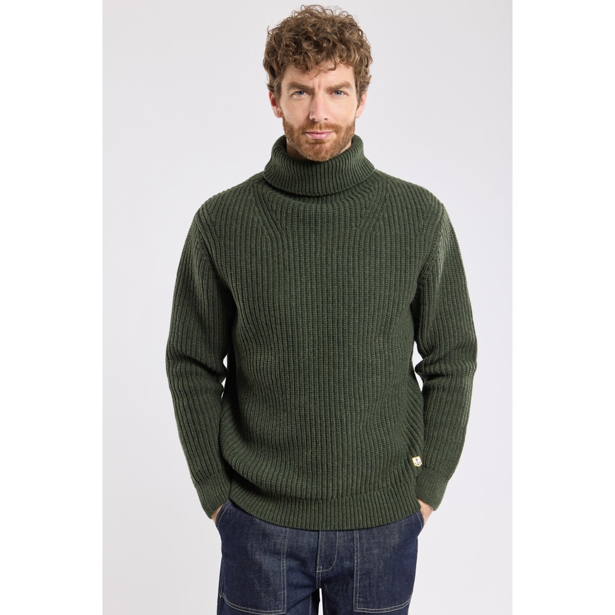 Pull col montant Héritage en laine HERITAGE chiméra chiné, ARMOR-LUX