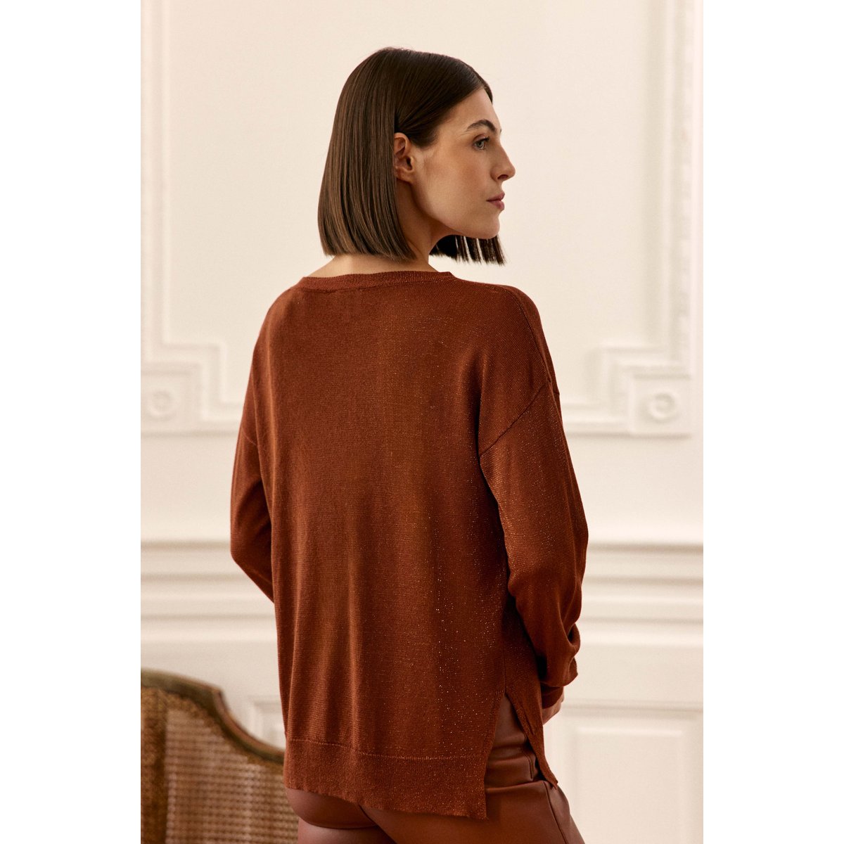 Pull col v uni MONNYTA 15-camel, LA PETITE ETOILE