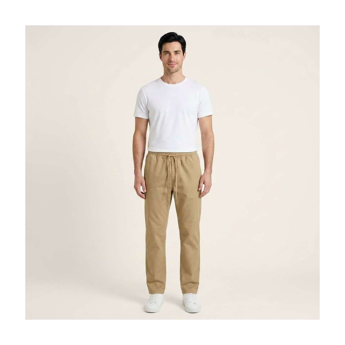 Pantalon coton droit marron, VANS