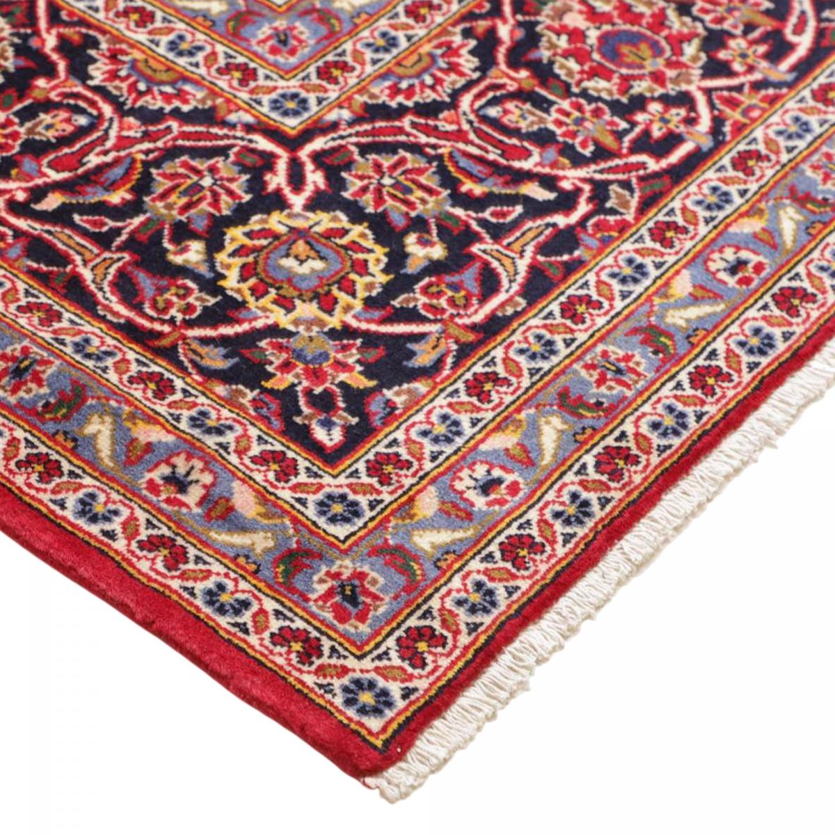 Tapis d'orient au motif oriental, noué main en laine, ARDAKAN A rouge, beige, bleu, UN AMOUR DE TAPIS