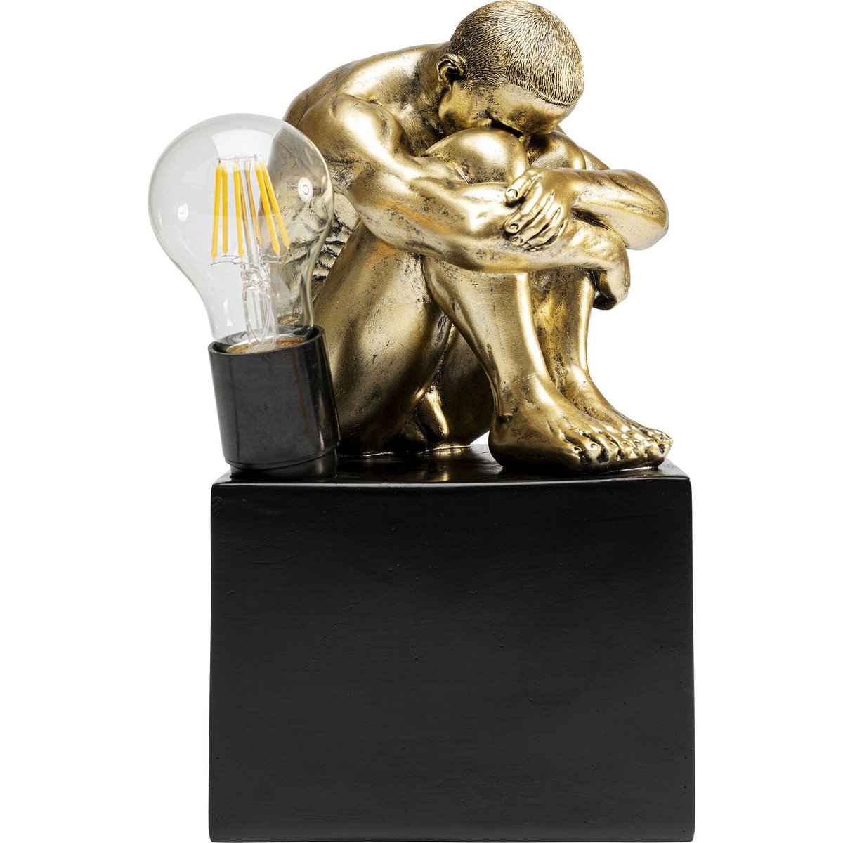 Lampe homme recroquevillé or, KARE DESIGN