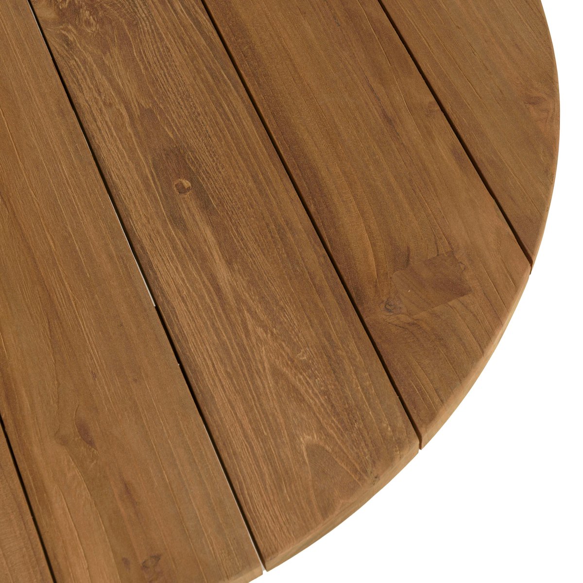 Table basse de jardin ronde en bois de teck recyclé naturel D80 cm SANTO bois naturel, PIER IMPORT