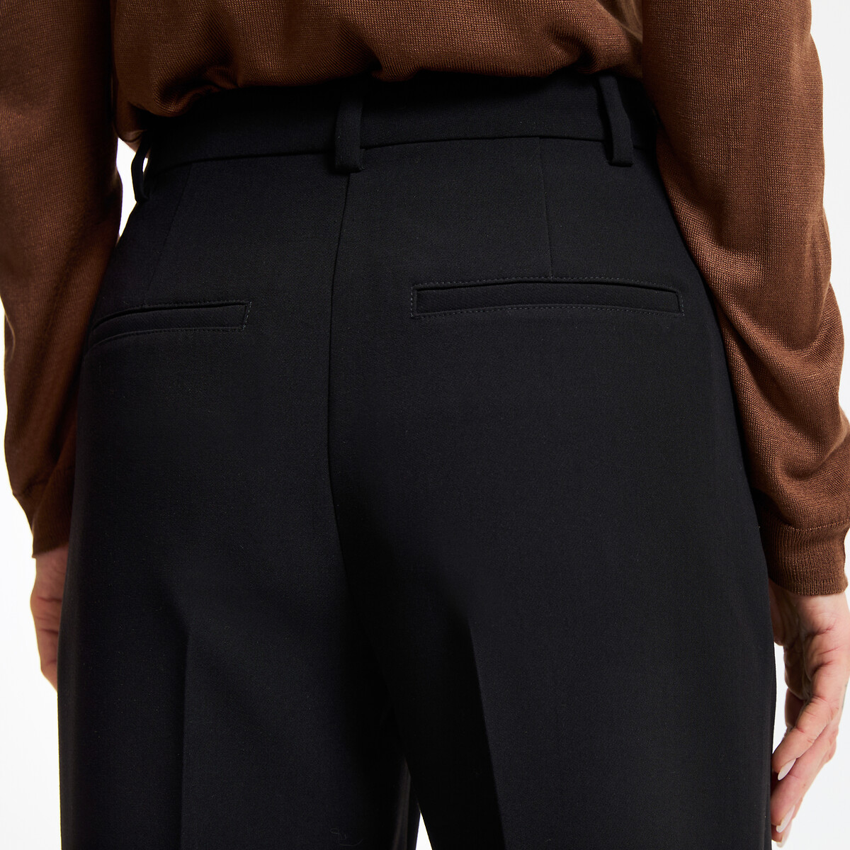 Pantalon flare en polyviscose  noir, LA REDOUTE COLLECTIONS