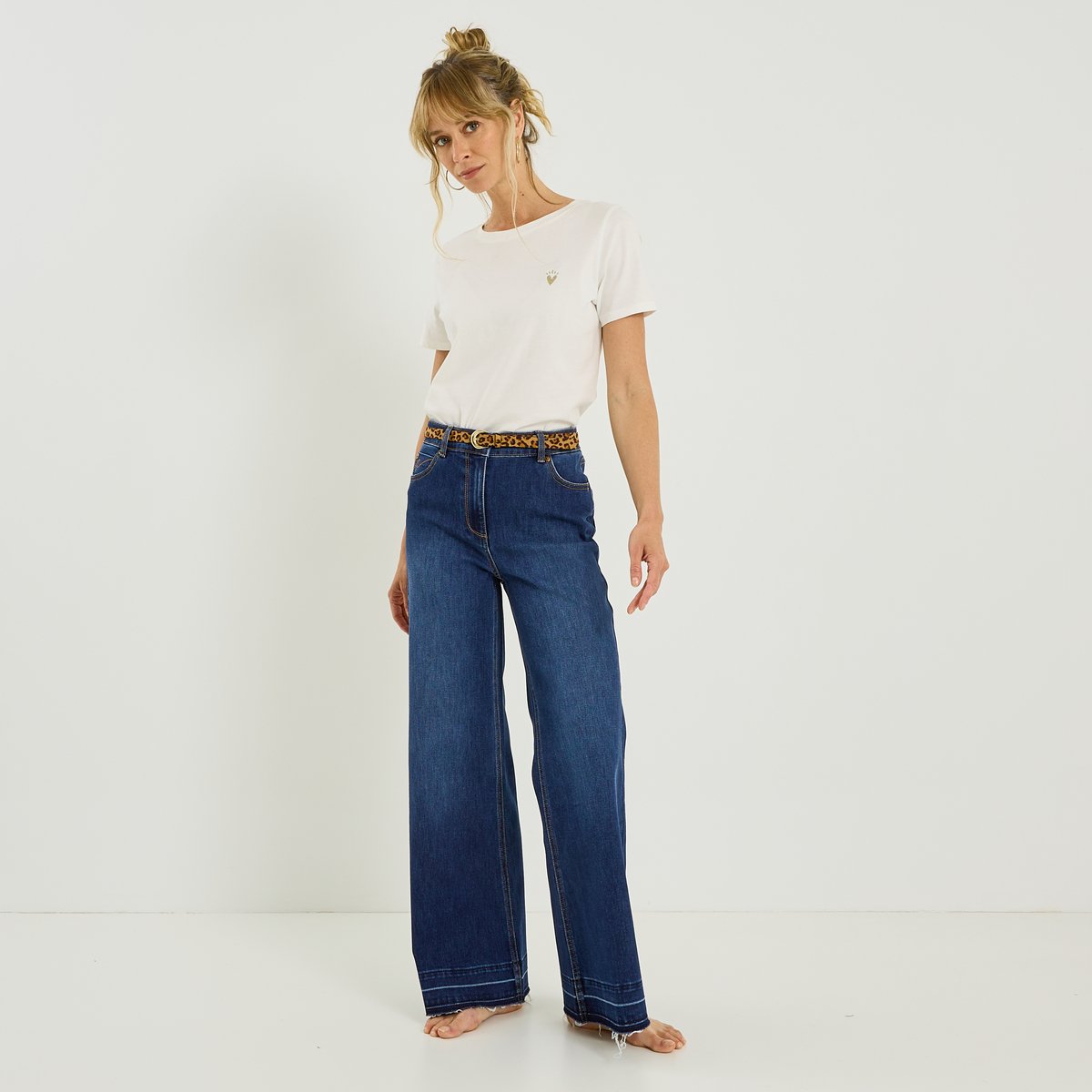 Jean flare RENO F02 bleu, GRAIN DE MALICE