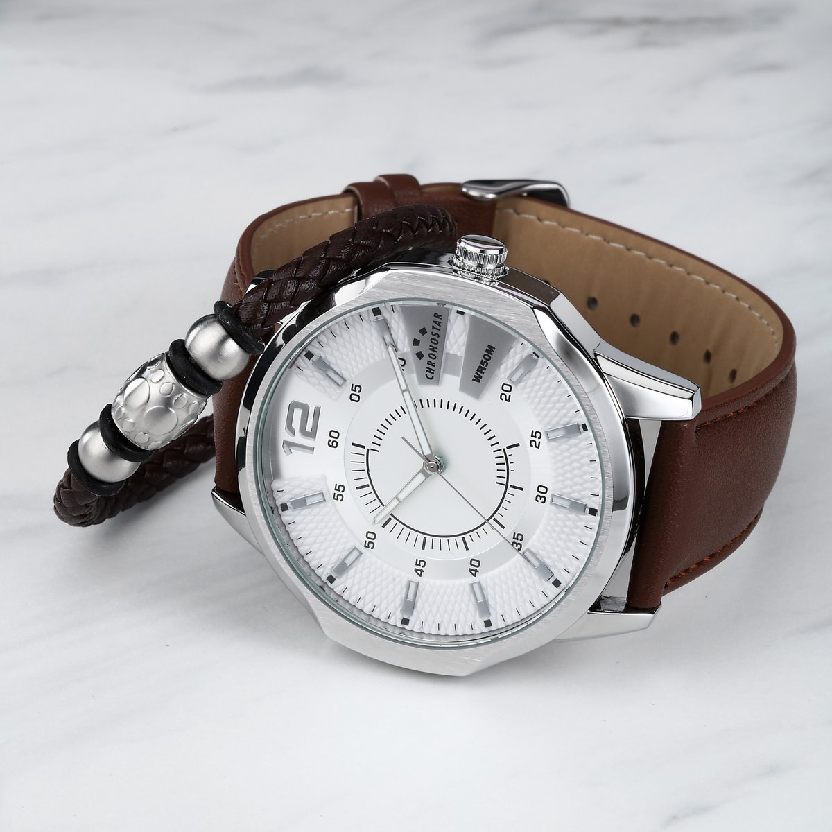 Montre BRAVE noir, mat, CHRONOSTAR