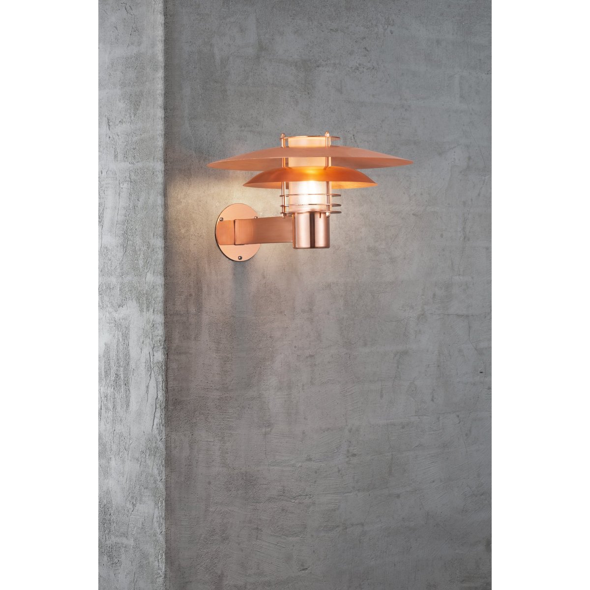 Applique murale extérieure adapté aux zones côtières en cuivre, PHOENIX cuivre, NORDLUX