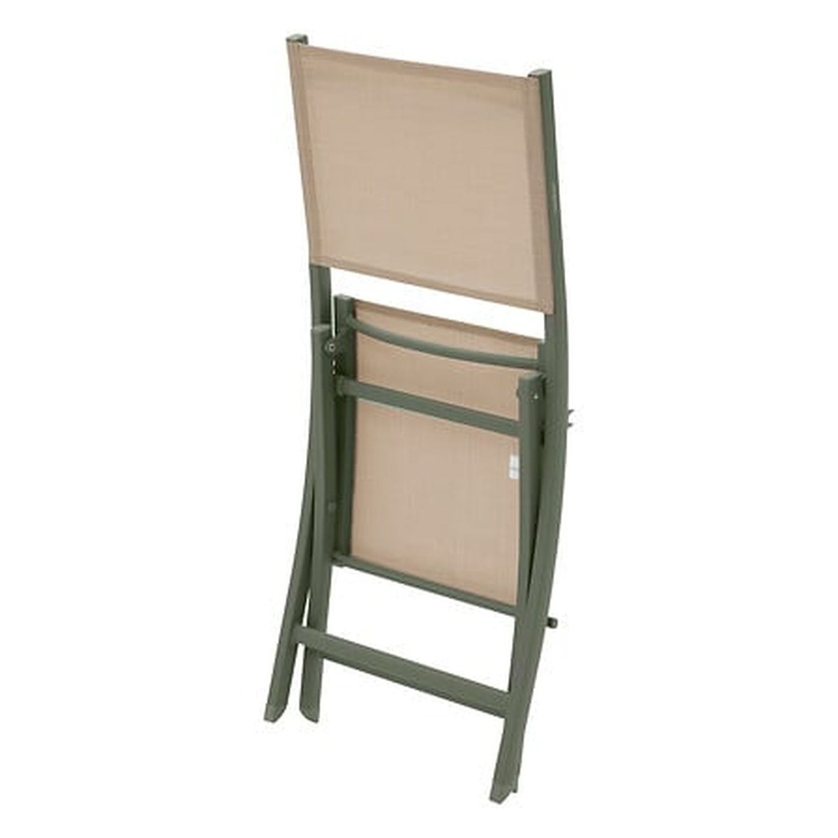 Lot de 4 chaises pliantes en aluminium et texaline ESSENTIA vert, TOILINUX