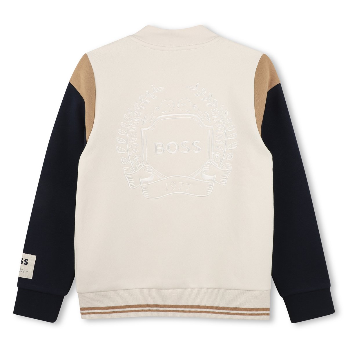 Cardigan siglé ivory, BOSS KIDSWEAR