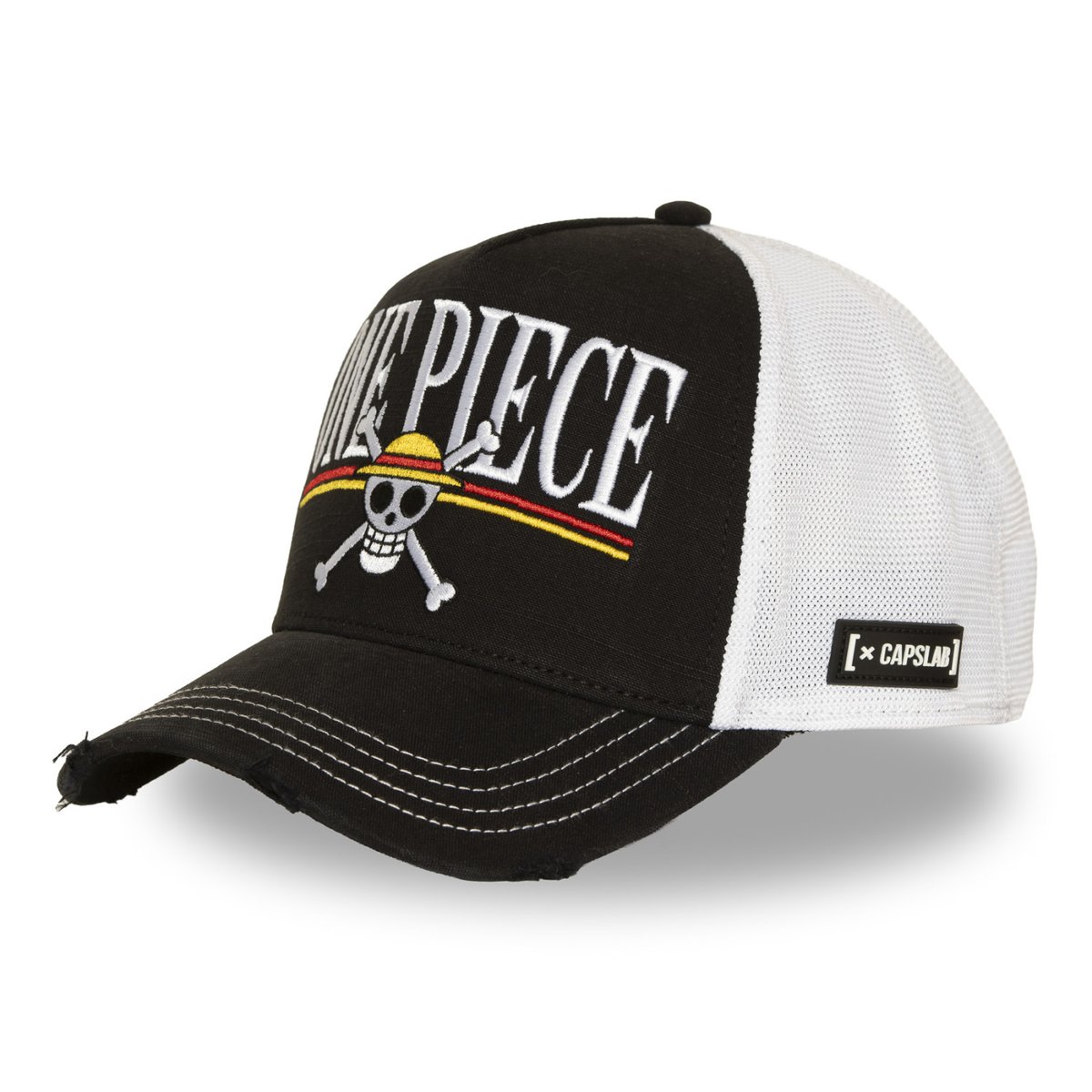 Casquette trucker One Piece noir/blanc/rouge/jaune, CAPSLAB