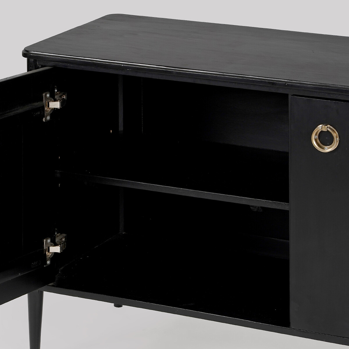 Reyna Mango Wood 2 Door Sideboard black, SWOON
