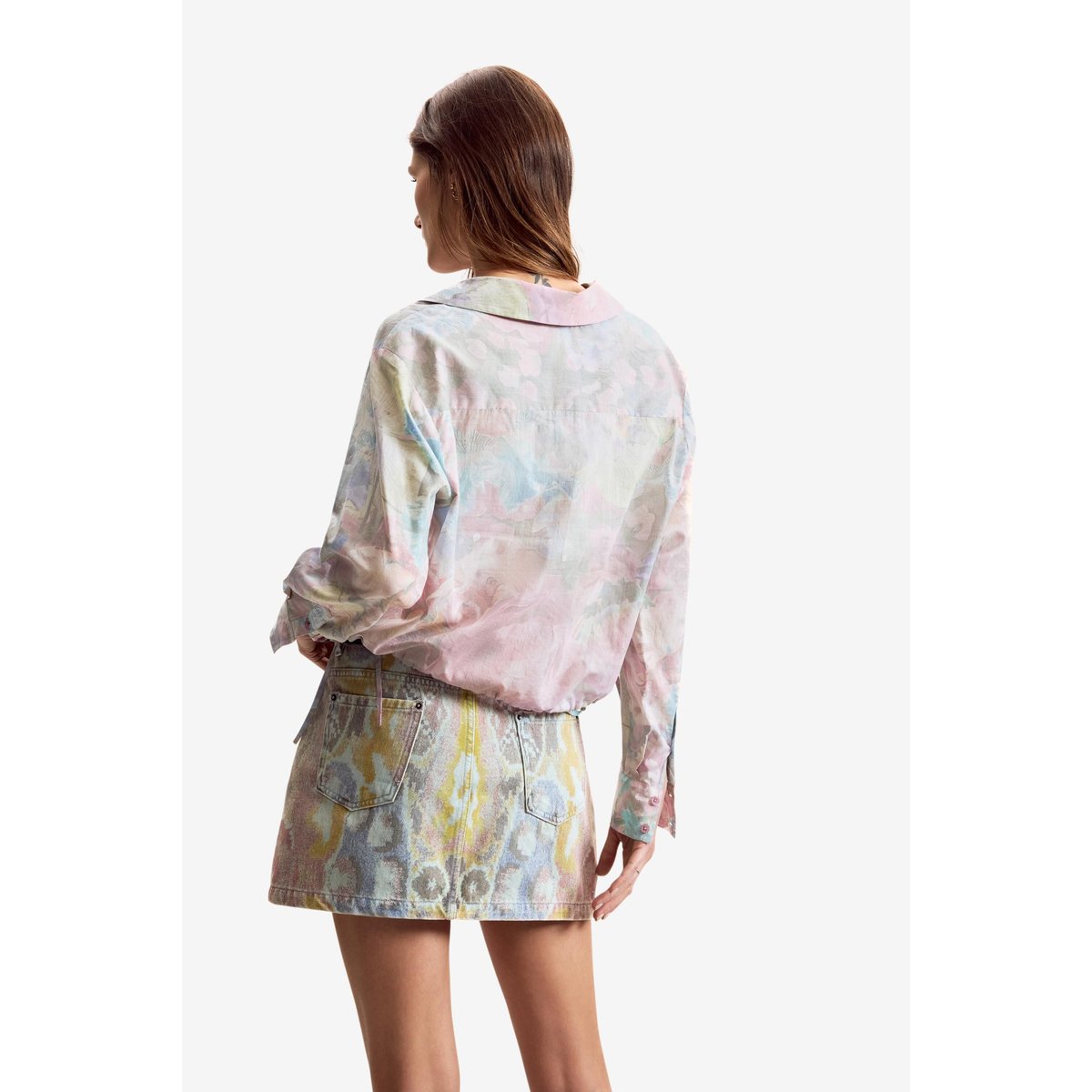 Chemise à liens conçue par Mr. Christian Lacroix rouge, DESIGUAL