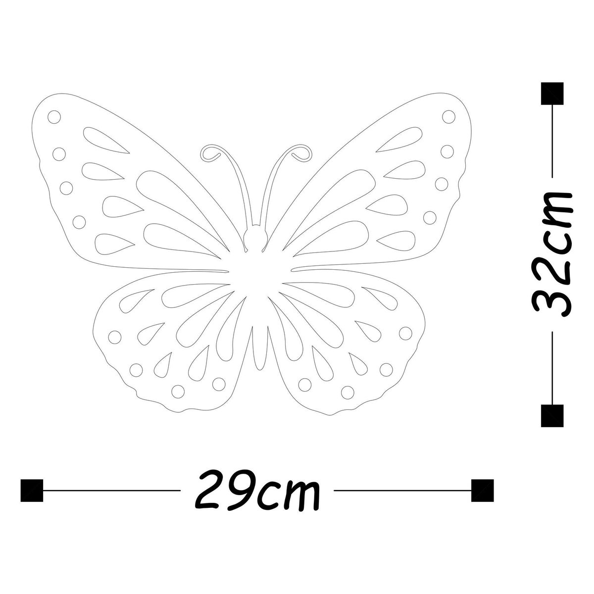 Décoration murale en métal – papillon doré doré, PIER IMPORT