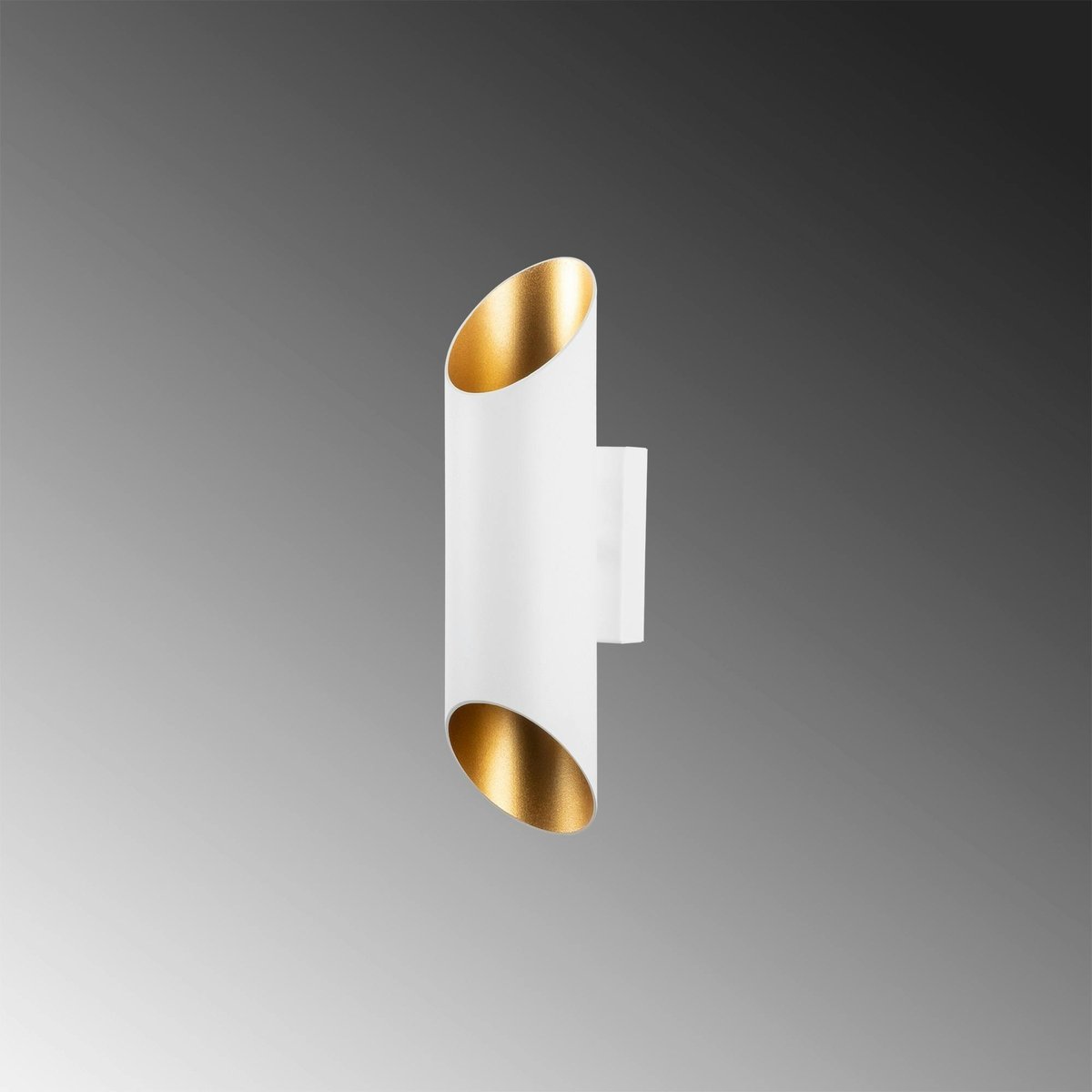 Applique murale design cylindrique SINOP blanc et doré, PIER IMPORT