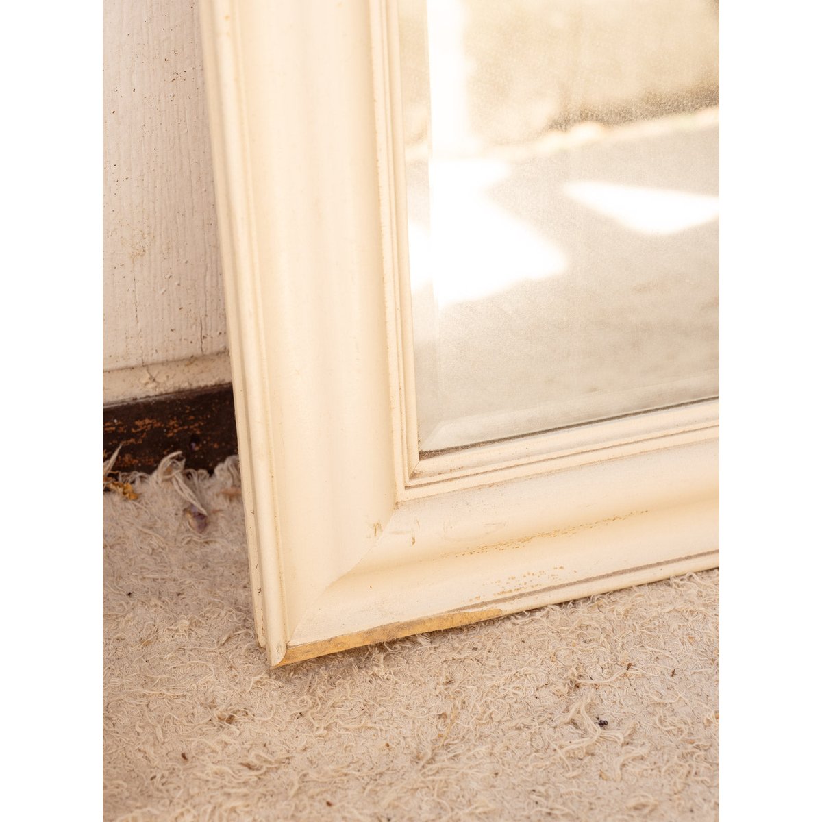Miroir en bois beige Georges N°1350 - Bon état miroir, DEBONGOUT