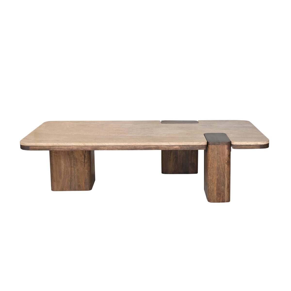 Table basse en bois de manguier CAROLA bois foncé, MADE IN MEUBLES
