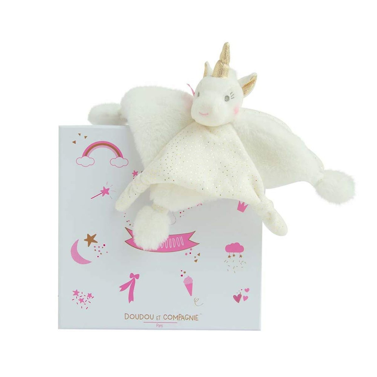 Doudou Lucie la licorne or doré, DOUDOU ET COMPAGNIE